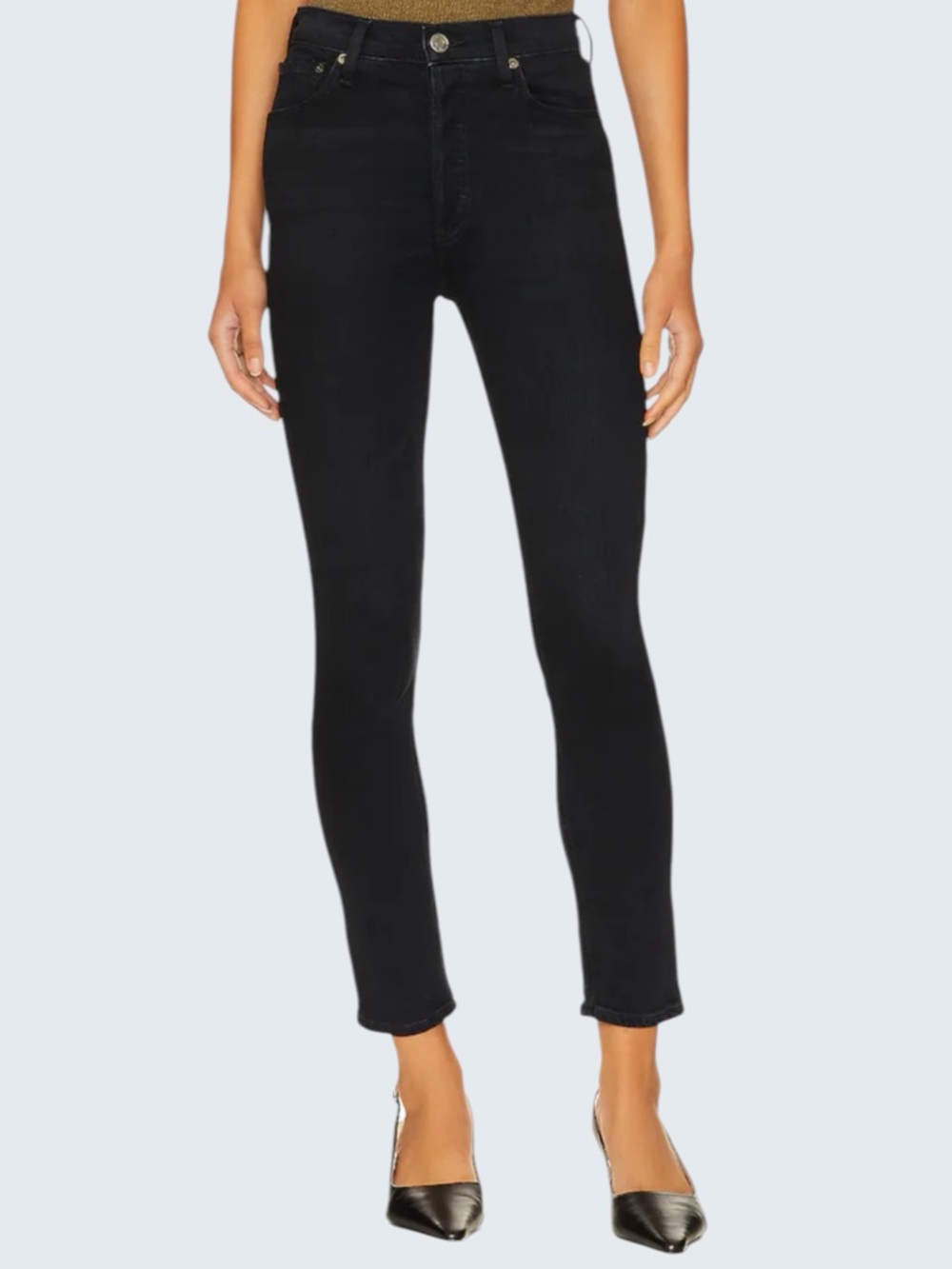 AGOLDE Nico High Rise Slim Jeans Black Size 26